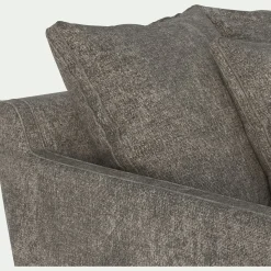 Canapé d'angle gauche fixe en tissu genesis - beige alpilles