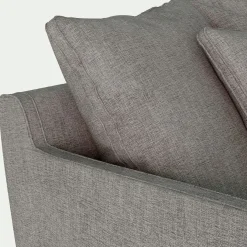 Canapé d'angle gauche fixe en tissu monclar - taupe