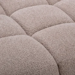 Canapé d'angle modulable avec chauffeuse en tissu campo- beige