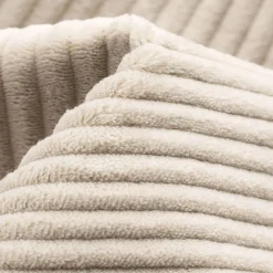 Canapé d'angle réversible convertible en velours côtelé - blanc ventoux