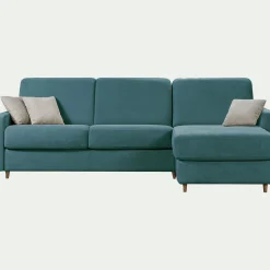 Canapé d'angle réversible convertible en tissu Sogno matelas densité 35kg/m3 - bleu