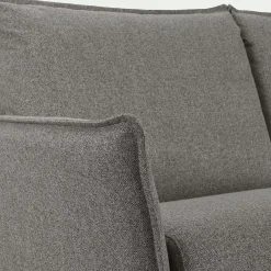 Canapé d'angle réversible convertible en tissu Stella avec matelas densité 25kg/m3 - gris anthracite