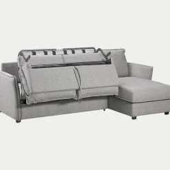 Canapé d'angle réversible convertible en tissu Sogno avec matelas densité 35kg/m3 - gris moyen