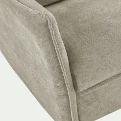 Canapé d'angle réversible convertible en tissu avec matelas densité 35kg/m3 - beige roucas