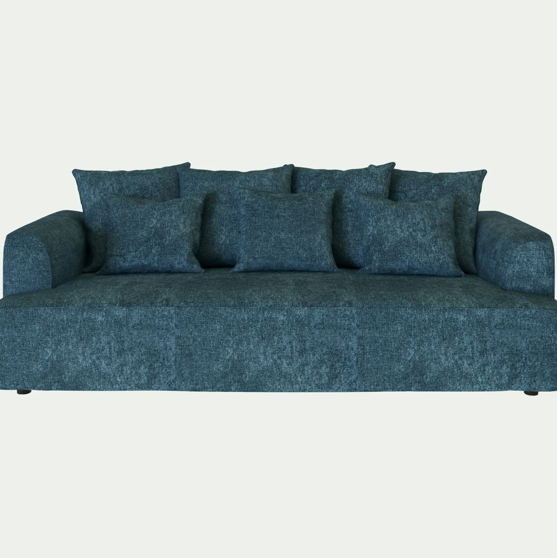 Canapé fixe 4 places en tissu - bleu figuerolles