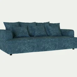 Canapé fixe 4 places en tissu - bleu figuerolles