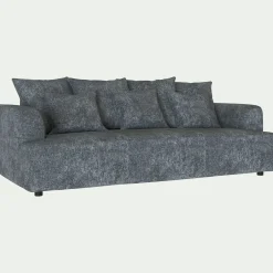 Canapé fixe 4 places en tissu - gris ardoise