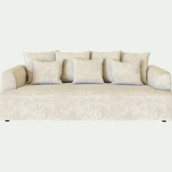 Canapé fixe 4 places en tissu - blanc ventoux