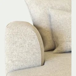 Canapé fixe 5 places en tissu - blanc ventoux