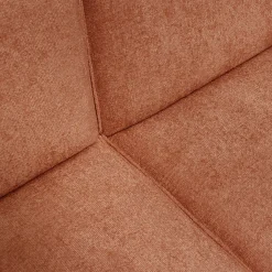 Canapé grand angle droit fixe en tissu tramé - brun rustrel