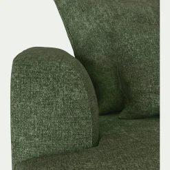 Canapé grand angle gauche fixe en tissu Genesis - vert cèdre
