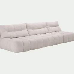 Canapé modulable avec chauffeuse - blanc écru