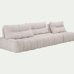 Canapé modulable avec chauffeuse - blanc écru