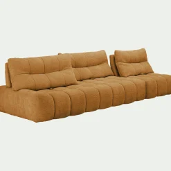 Canapé modulable avec chauffeuse - jaune argan