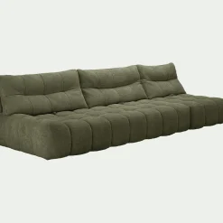 Canapé modulable avec chauffeuse - vert cèdre
