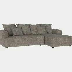 Canapé petit angle droit fixe en tissu Genesis - beige alpilles