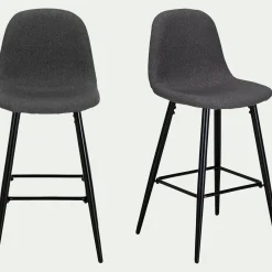 Chaise de bar - gris ardoise H66cm