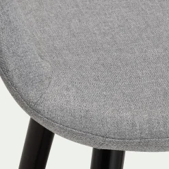 Chaise de bar en tissu avec accoudoirs H65,5cm - gris borie