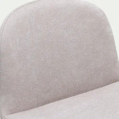 Chaise de bar en tissu et frêne H66cm - beige