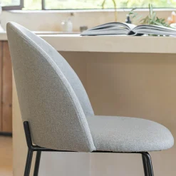 Chaise de bar en tissu H66cm - beige