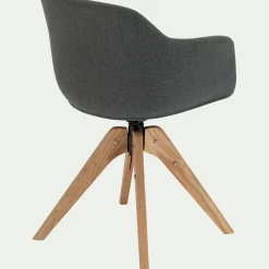 Chaise de bureau rotative en tissu - gris restanque