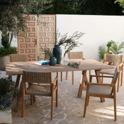 Chaise de jardin avec accoudoirs en acacia - bois foncé