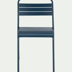 Chaise de jardin empilable en acier - bleu figuerolles