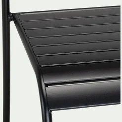 Chaise de jardin empilable en acier - noir