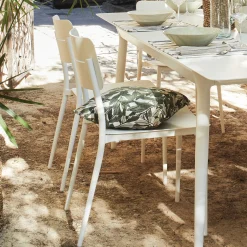 Chaise de jardin empilable en aluminium - blanc
