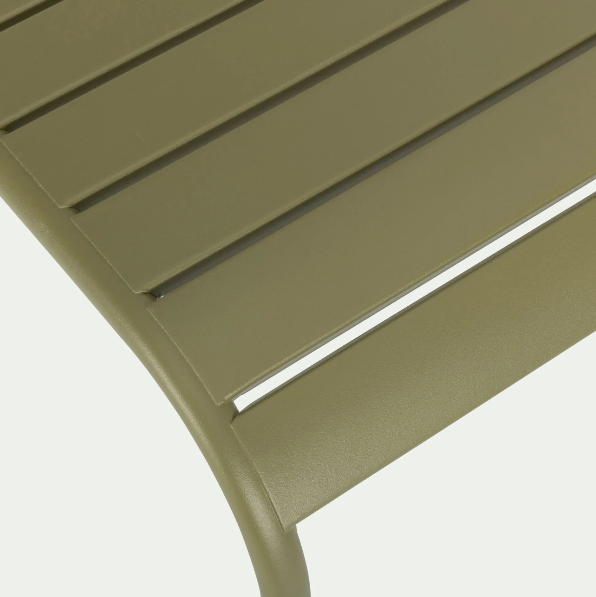 Chaise de jardin empilable en acier - vert kaki
