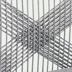 Chaise de jardin en acier et corde - gris