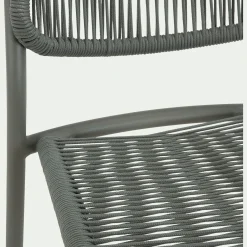 Chaise de jardin en corde tissée - vert cèdre