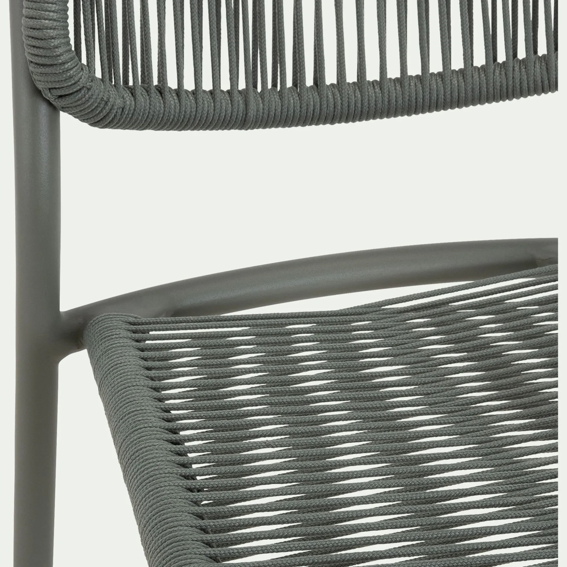 Chaise de jardin en corde tissée - vert cèdre