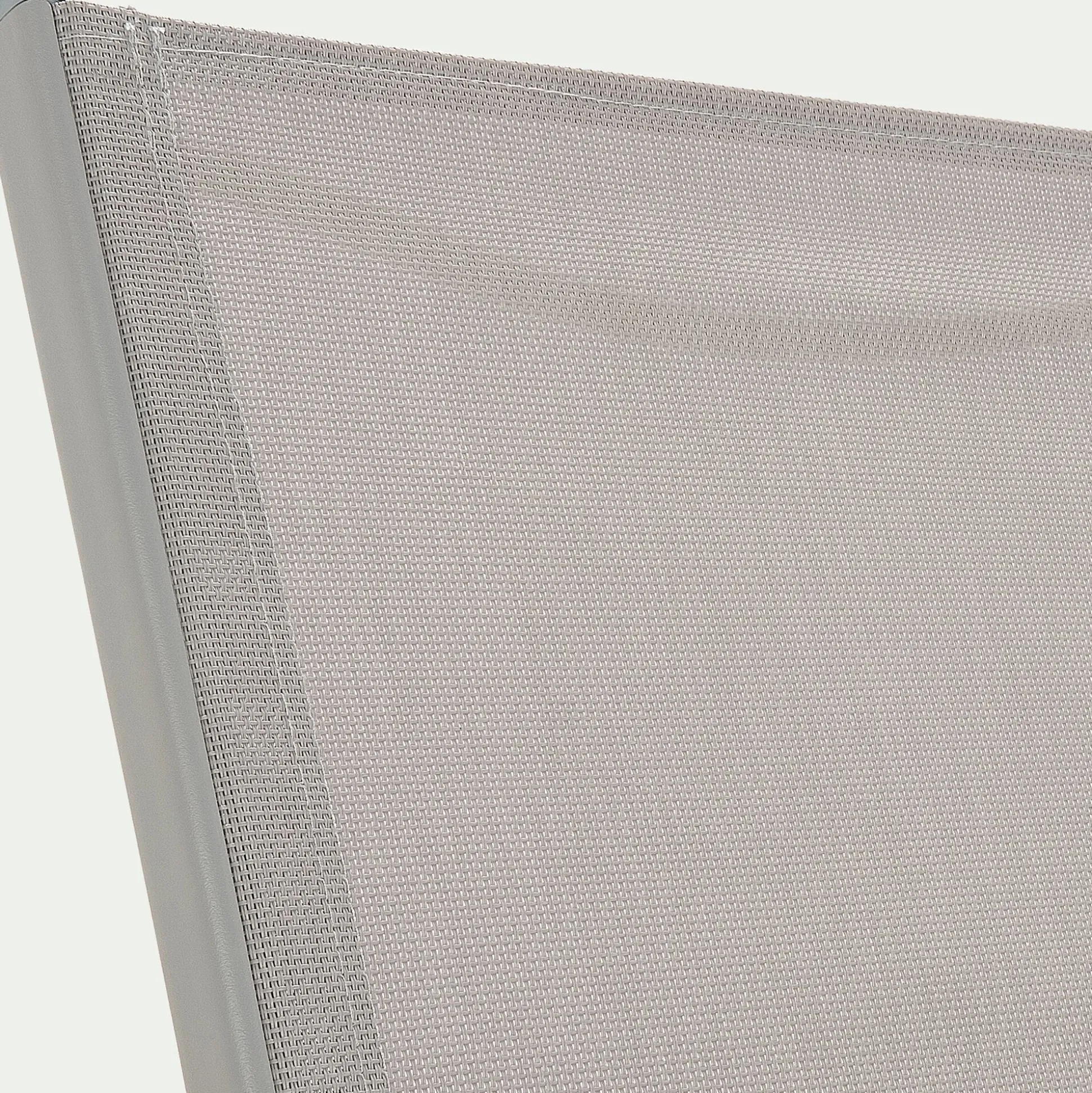 Chaise de jardin pliante en acier et textilène - gris vésuve