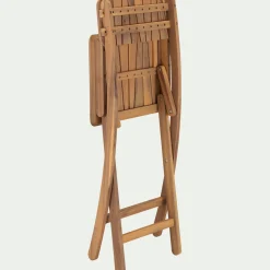 Chaise de jardin pliante en acacia huilé - bois foncé
