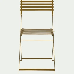 Chaise de jardin pliante en acier - jaune alep