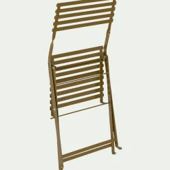 Chaise de jardin pliante en acier - jaune alep