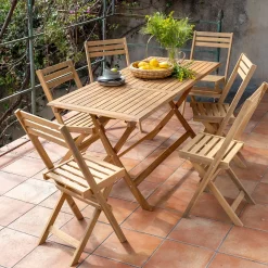 Chaise de jardin pliante en acacia - bois clair