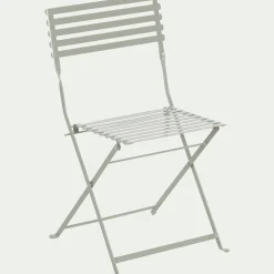 Chaise de jardin pliante en acier - vert olivier