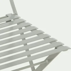 Chaise de jardin pliante en acier - vert olivier