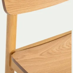 Chaise de repas en chêne et hévéa - bois clair