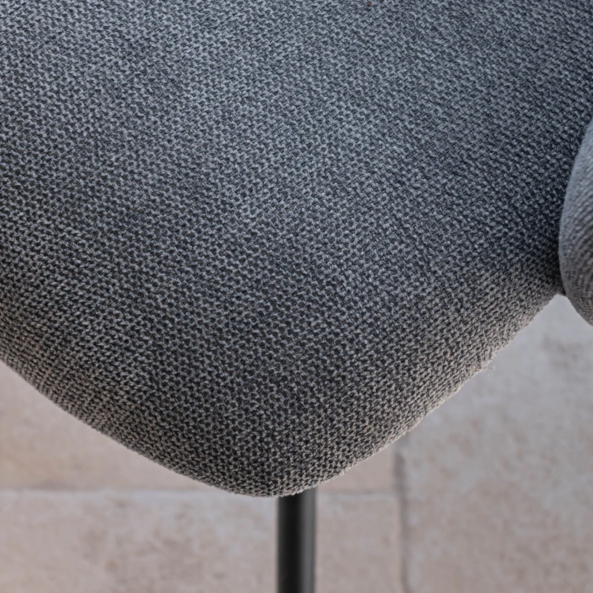 Chaise de repas pivotante avec accoudoirs en tissu - gris