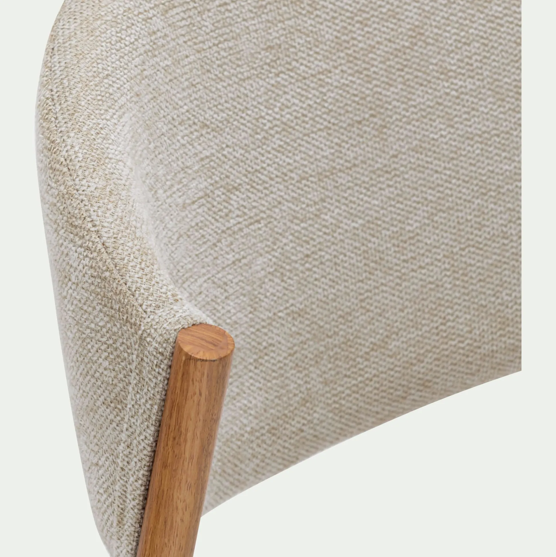 Chaise de repas épurée en tissu - beige
