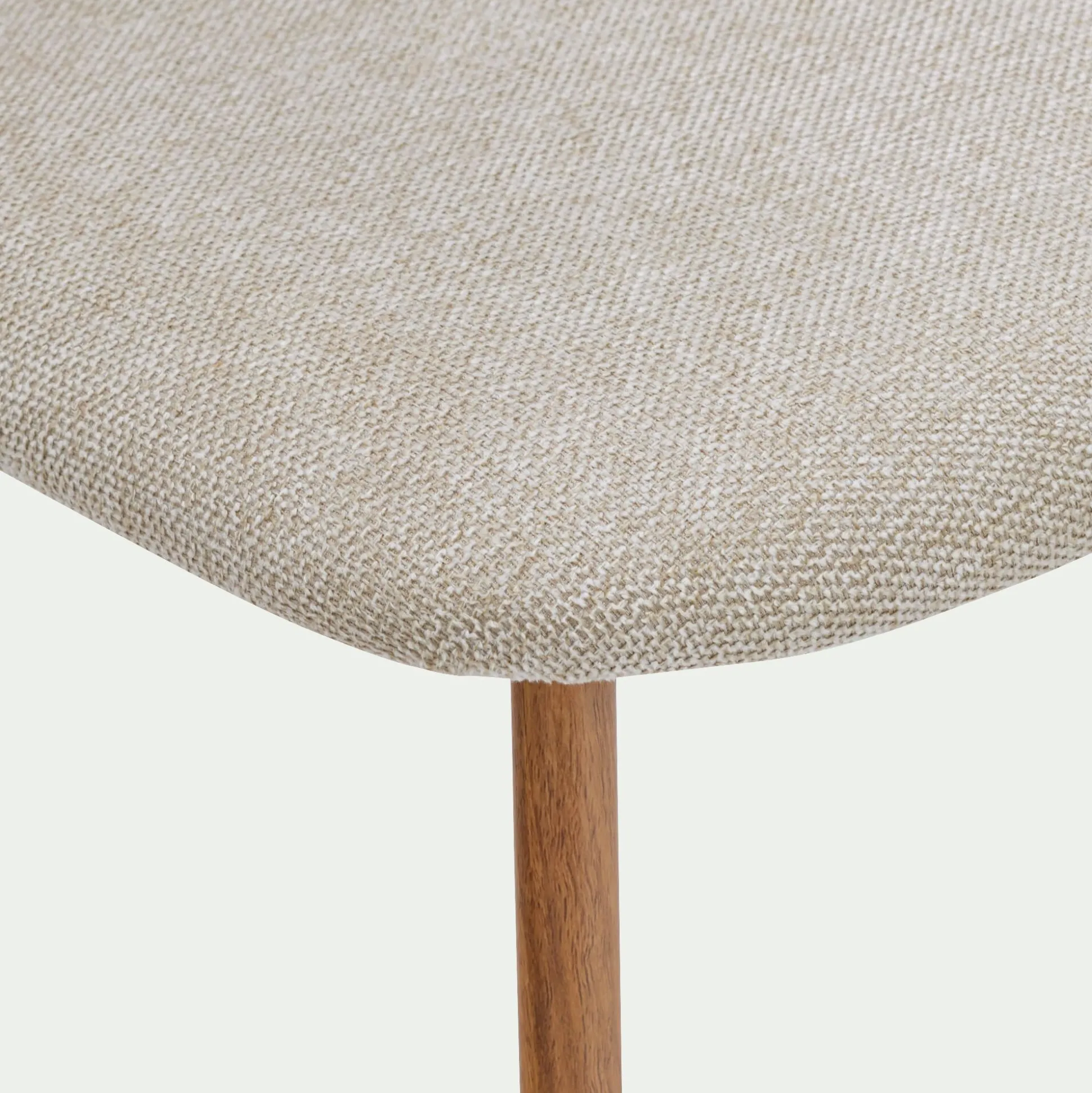 Chaise de repas épurée en tissu - beige
