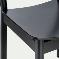 Chaise en bois de hêtre massif - noir