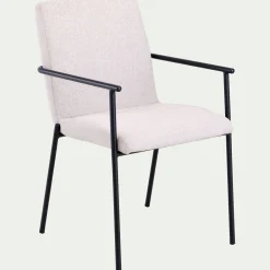 Chaise en tissu avec accoudoirs - gris borie