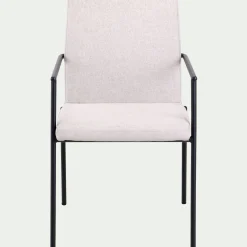Chaise en tissu avec accoudoirs - gris borie