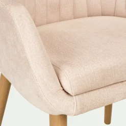 Chaise en tissu avec accoudoirs - beige