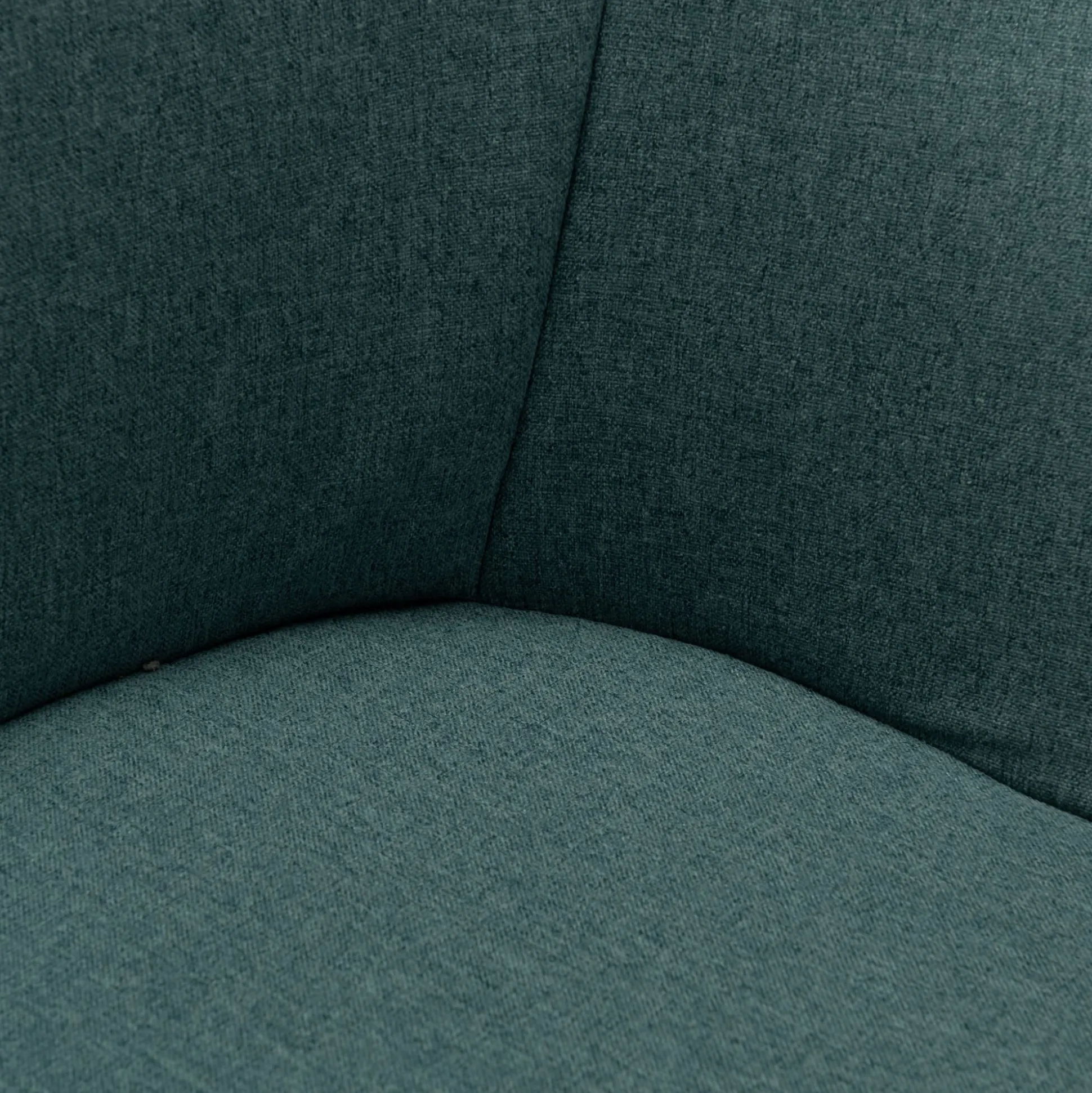 Chaise en tissu avec accoudoirs et piétement naturel - vert cèdre