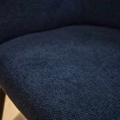 Chaise en tissu et métal avec accoudoirs - bleu figuerolles